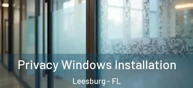 Privacy Windows Installation Leesburg - FL