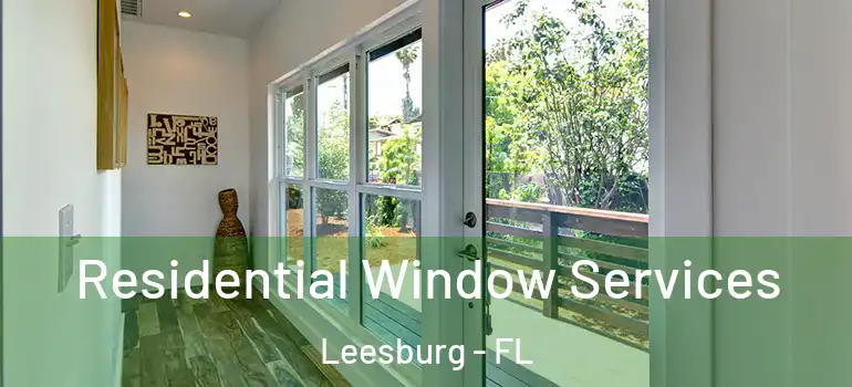 Residential Window Services Leesburg - FL