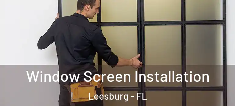 Window Screen Installation Leesburg - FL
